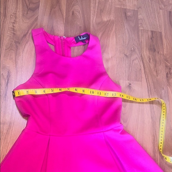 Lulu's Pink Pleated Halter Mini Dress for Prom - Picture 2 of 8